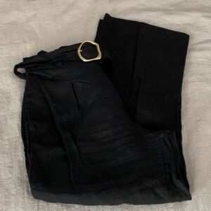 H by Halston linen  Wide-Leg Pants, size M